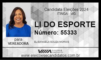 Candidato LI DO ESPORTE 2024 - ITINGA - Eleições