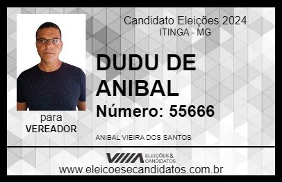 Candidato DUDU DE ANIBAL 2024 - ITINGA - Eleições