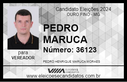 Candidato PEDRO MARUCA 2024 - OURO FINO - Eleições