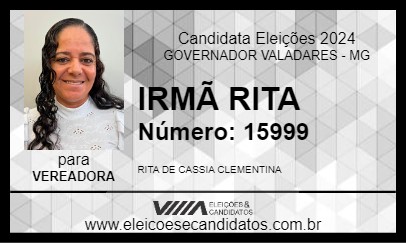 Candidato IRMÃ RITA 2024 - GOVERNADOR VALADARES - Eleições