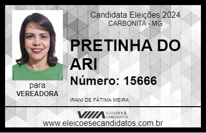 Candidato PRETINHA DO ARI 2024 - CARBONITA - Eleições