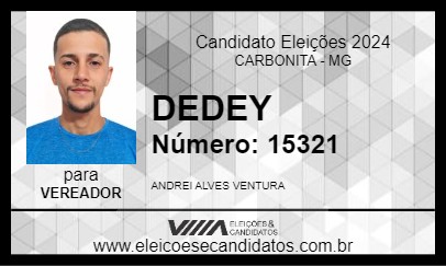 Candidato DEDEY 2024 - CARBONITA - Eleições