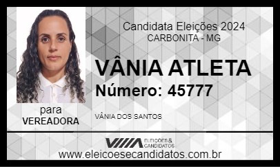 Candidato VÂNIA ATLETA 2024 - CARBONITA - Eleições