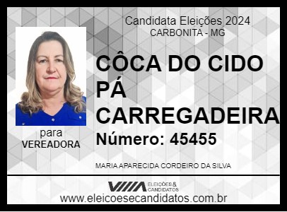 Candidato CÔCA DO CIDO PÁ CARREGADEIRA 2024 - CARBONITA - Eleições