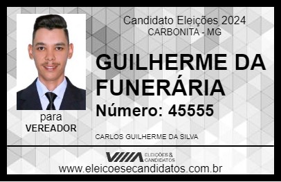 Candidato GUILHERME DA FUNERÁRIA 2024 - CARBONITA - Eleições