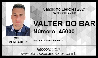 Candidato VALTER DO BAR 2024 - CARBONITA - Eleições