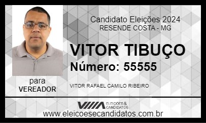 Candidato VITOR TIBUÇO 2024 - RESENDE COSTA - Eleições