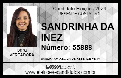 Candidato SANDRINHA DA INEZ 2024 - RESENDE COSTA - Eleições