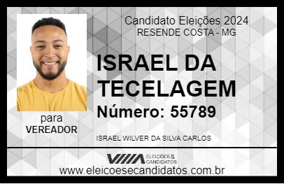 Candidato ISRAEL DA TECELAGEM 2024 - RESENDE COSTA - Eleições