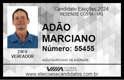 Candidato ADÃO MARCIANO 2024 - RESENDE COSTA - Eleições