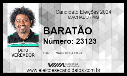 Candidato BARATÃO 2024 - MACHADO - Eleições