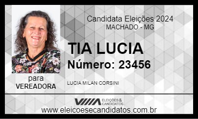 Candidato TIA LUCIA 2024 - MACHADO - Eleições