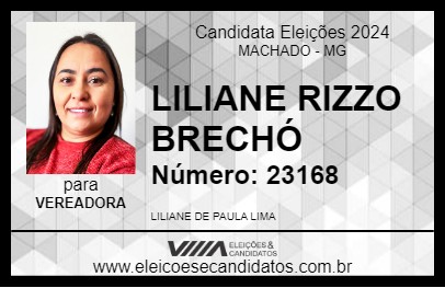 Candidato LILIANE RIZZO BRECHÓ 2024 - MACHADO - Eleições