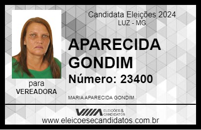 Candidato APARECIDA GONDIM 2024 - LUZ - Eleições