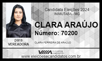 Candidato CLARA ARAÚJO 2024 - INIMUTABA - Eleições