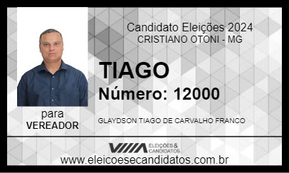 Candidato TIAGO 2024 - CRISTIANO OTONI - Eleições