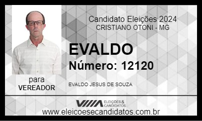 Candidato EVALDO 2024 - CRISTIANO OTONI - Eleições