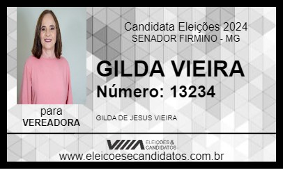 Candidato GILDA VIEIRA 2024 - SENADOR FIRMINO - Eleições