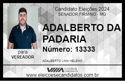 Candidato ADALBERTO DA PADARIA 2024 - SENADOR FIRMINO - Eleições