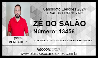 Candidato ZÉ DO SALÃO 2024 - SENADOR FIRMINO - Eleições