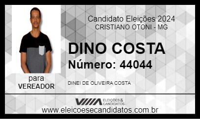 Candidato DINO COSTA 2024 - CRISTIANO OTONI - Eleições