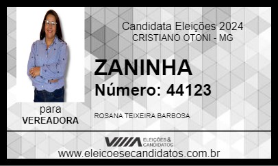 Candidato ZANINHA 2024 - CRISTIANO OTONI - Eleições