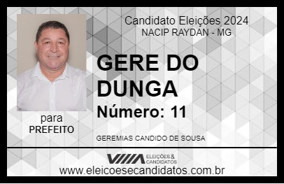 Candidato GERE DO DUNGA 2024 - NACIP RAYDAN - Eleições