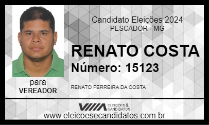 Candidato RENATO COSTA 2024 - PESCADOR - Eleições