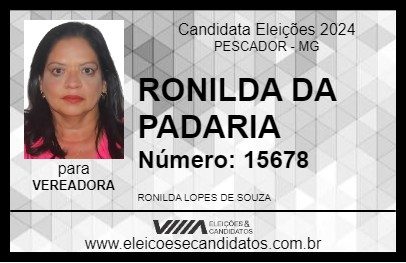 Candidato RONILDA DA PADARIA 2024 - PESCADOR - Eleições