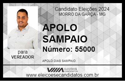 Candidato APOLO SAMPAIO 2024 - MORRO DA GARÇA - Eleições