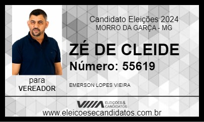 Candidato ZÉ DE CLEIDE 2024 - MORRO DA GARÇA - Eleições