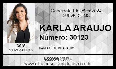 Candidato KARLA ARAUJO 2024 - CURVELO - Eleições