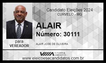 Candidato ALAIR 2024 - CURVELO - Eleições