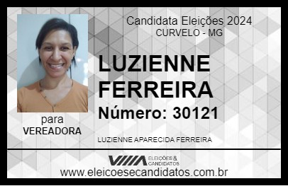 Candidato LUZIENNE FERREIRA 2024 - CURVELO - Eleições