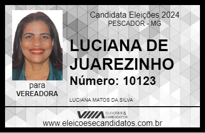 Candidato LUCIANA DE JUAREZINHO 2024 - PESCADOR - Eleições