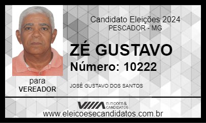 Candidato ZÉ GUSTAVO 2024 - PESCADOR - Eleições