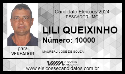 Candidato LILI QUEIXINHO  2024 - PESCADOR - Eleições