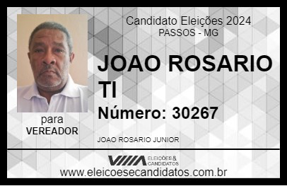 Candidato JOAO ROSARIO TI 2024 - PASSOS - Eleições