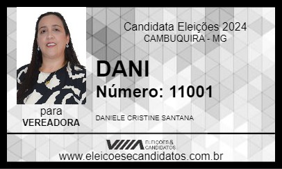 Candidato DANI 2024 - CAMBUQUIRA - Eleições