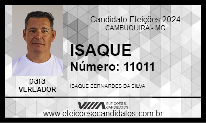 Candidato ISAQUE 2024 - CAMBUQUIRA - Eleições