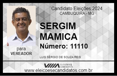 Candidato SERGIM MAMICA 2024 - CAMBUQUIRA - Eleições