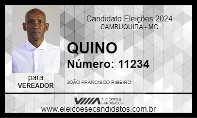 Candidato QUINO 2024 - CAMBUQUIRA - Eleições