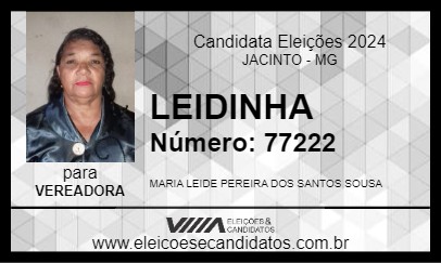 Candidato LEIDINHA 2024 - JACINTO - Eleições