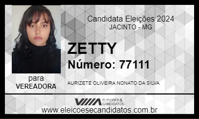 Candidato ZETTY 2024 - JACINTO - Eleições