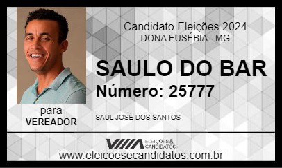 Candidato SAULO DO BAR 2024 - DONA EUSÉBIA - Eleições