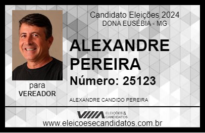 Candidato ALEXANDRE PEREIRA 2024 - DONA EUSÉBIA - Eleições