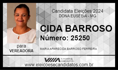 Candidato CIDA BARROSO 2024 - DONA EUSÉBIA - Eleições