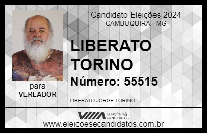 Candidato LIBERATO TORINO 2024 - CAMBUQUIRA - Eleições