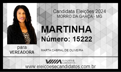 Candidato MARTINHA 2024 - MORRO DA GARÇA - Eleições