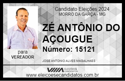 Candidato ZÉ ANTÔNIO DO AÇOUGUE 2024 - MORRO DA GARÇA - Eleições